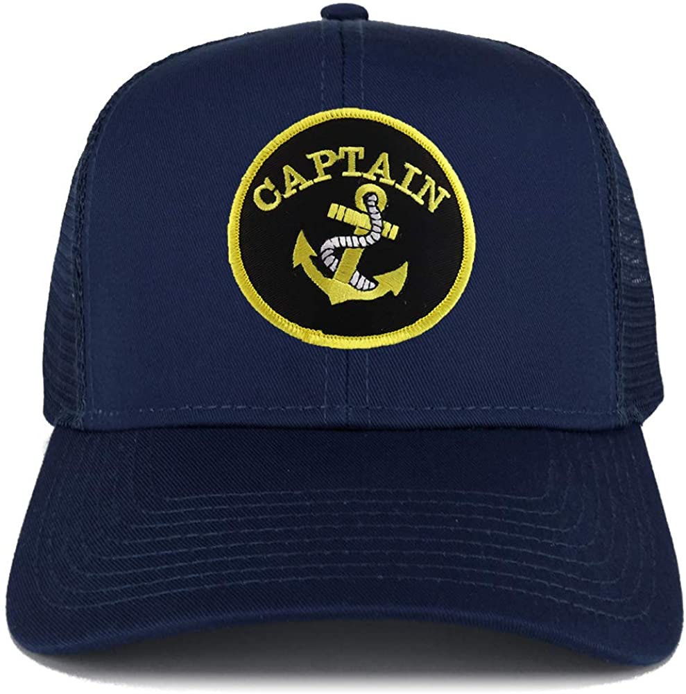 Armycrew Captain Anchor Circular Patch Oversized XXL Structured High Profile Trucker Cap