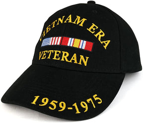 Vietnam Era Veteran 1959 to 1975 Embroidered Structured Cotton Baseball Cap