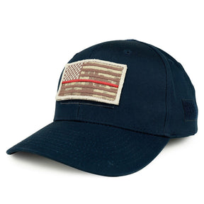Armycrew USA Desert Digital Thin Red Tactical Patch Structured Baseball Cap