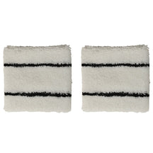 2 Pack Double Thin Striped Cotton Blend Terry Cloth Sweat Absorbing Wristband