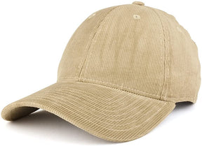 Armycrew Low Profile Structured Woven Corduroy Plain Baseball Cap