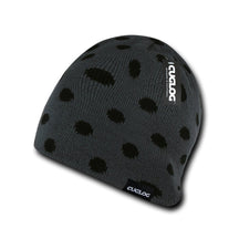 Polka Dot Fully Lined Knit Skully Beanie Cap