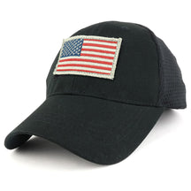 Armycrew USA White Flag Tactical Patch Cotton Adjustable Trucker Cap