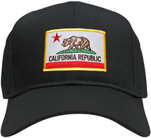 California Republic Embroidered Iron On Patch Gold Border Snapback Baseball Cap