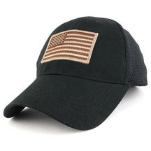 Armycrew USA American Flag Desert Embroidered Tactical Patch with Mesh Operator Cap