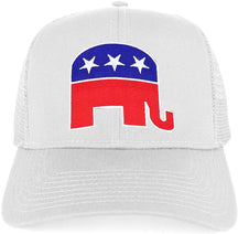 Armycrew Republican Elephant Patch Structured Trucker Mesh Cap