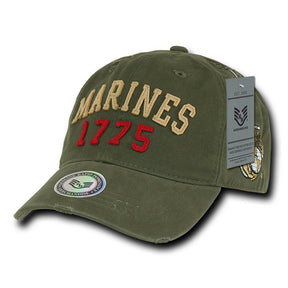 Armycrew Military Vintage Destroyed Washed Cotton Unstructured Baseball Cap