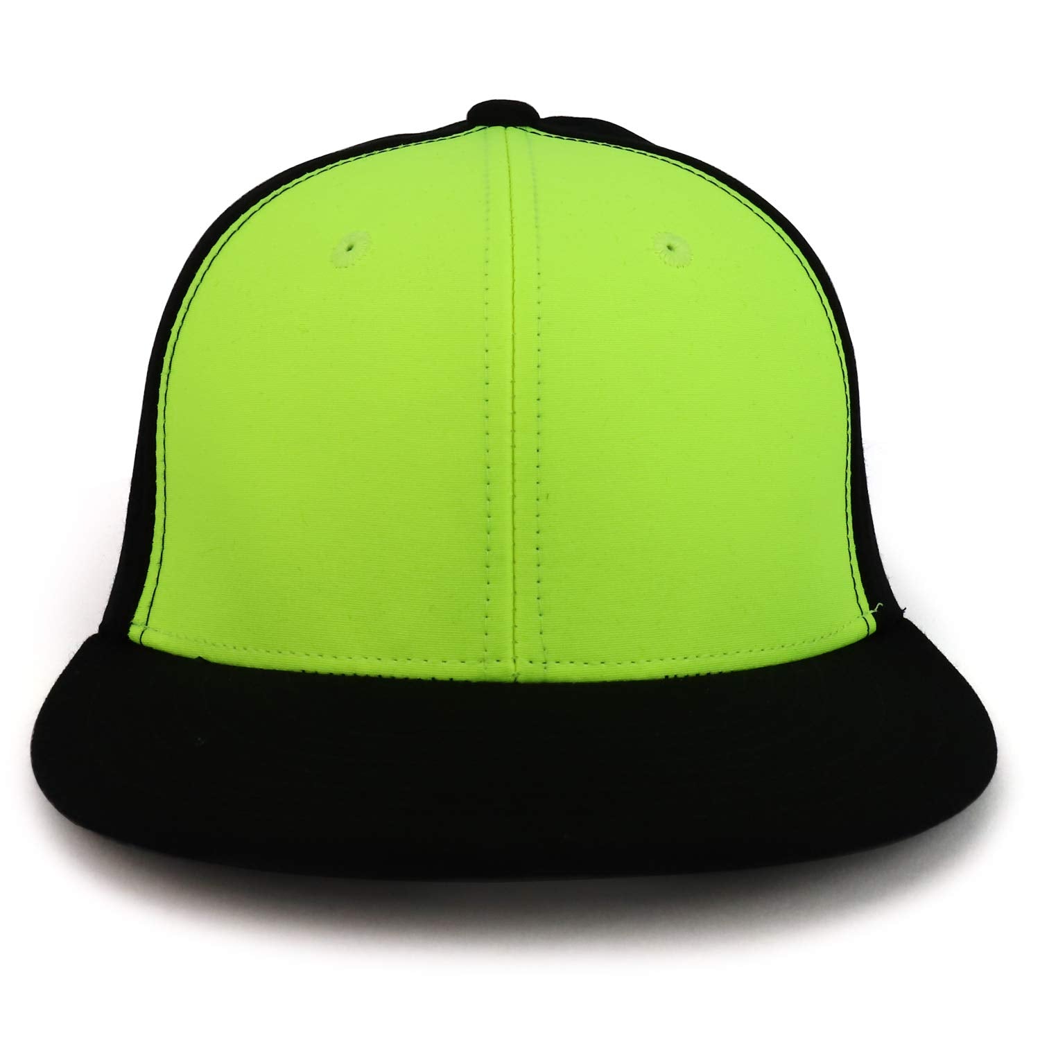 Armycrew Two Tone High Visibility Flat Bill Flexible Fitted Cap