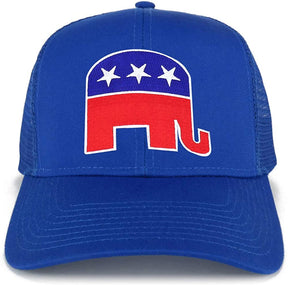 Armycrew Republican Elephant Patch Structured Trucker Mesh Cap
