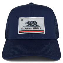 Armycrew California Thin Red Line Flag Patch Structured Mesh Trucker Cap