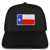 Armycrew XXL Oversize New Texas State Flag Patch Mesh Back Trucker Cap - Black