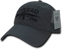 Armycrew I Plead The 2nd Embroidered Unstructured Mesh Back Cotton Cap