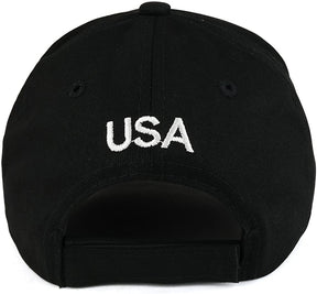 Armycrew USA Flag Rubber Patch Embroidered 5 Panel Cotton Baseball Cap