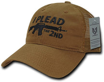 Armycrew I Plead The 2nd Embroidered Unstructured Mesh Back Cotton Cap