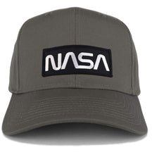 Armycrew NASA Black White Worm Structured High Profile Baseball Cap
