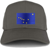 Armycrew New Alaska Home State Flag Embroidered Patch Adjustable Baseball Cap - Charcoal