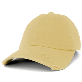 Vintage Frayed Unstructured Adjustable Polo Cap