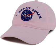 NASA I Need My Space Embroidered 100% Brushed Cotton Soft Low Profile Cap - Black