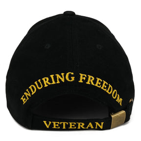 Armycrew Enduring Freedom War Veteran Ribbon Embroidered Structured Baseball Cap