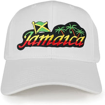 RGY Rasta Jamaica Text Island Palm Tree Iron on Patch Ajustable Baseball Cap