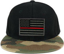 USA American Flag Embroidered Iron on Patch Camo Bill Snapback Cap - WDL