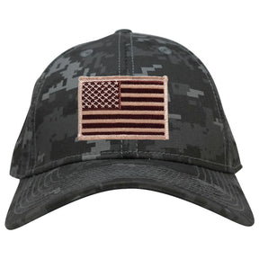 Armycrew Low Profile US American Flag Patch Camo Cap - NTG