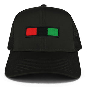 Africa Red Black Green Embroidered Iron on Patch Adjustable Trucker Mesh Cap