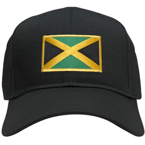 Jamaica Embroidered Flag Iron On Patch Gold Border Snapback Baseball Cap