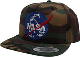 Flexfit NASA Insignia Patch Classic Flatbill Snapback Camouflage Cap