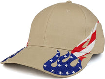Armycrew US Flag Flame Pattern Brushed Cotton Twill Low Profile Baseball Cap