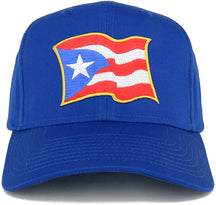 Armycrew Puerto Rico Waving Flag Patch Structured Baseball Cap