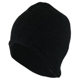 Armycrew Acrylic Short Ear Flap Knit Beanie Cap with Fleece Lining