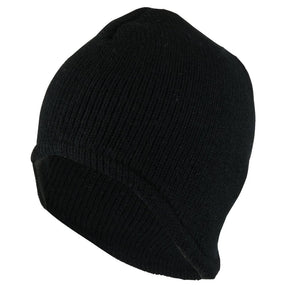 Armycrew Acrylic Short Ear Flap Knit Beanie Cap with Fleece Lining