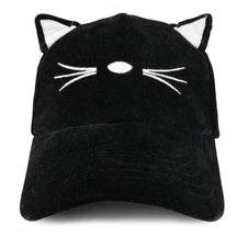 Costume Cat Ear and Whisker Velvet Structured Baseball Cap