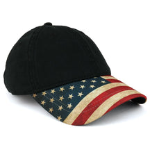 United States of America Flag Pattern Printed Unstructured Baseball Cap