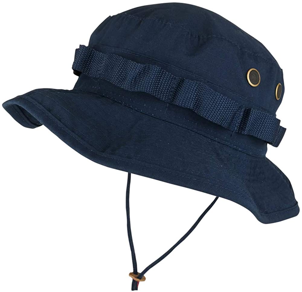 Armycrew Ripstop Tear Resistant Cotton Jungle Boonie Cap with Chin Str