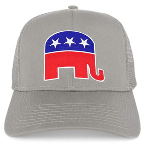 Armycrew Republican Elephant Patch Structured Trucker Mesh Cap