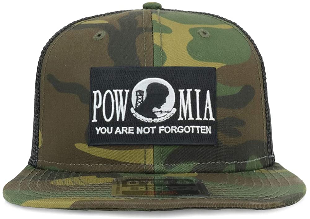 Armycrew POW MIA Not Forgotten Patch Structured Camo Trucker Cap