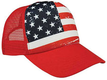 Armycrew USA American Flag Foam Adjustable Trucker Mesh Cap
