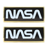 Official Licensed Metallic NASA Worm Logo Pin - 2 Pack