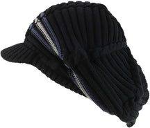 Armycrew Dreadlock Deep Shell RGY Cable Knit Cotton Rasta Beanie with Brim