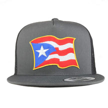 Armycrew 5 Panel Puerto Rico Waving Flag Patch Flatbill Mesh Cap