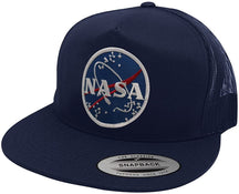 Flexfit 5 Panel NASA Space Meatball Embroidered Patch Snapback Mesh Back Cap