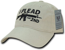 Armycrew I Plead The 2nd Embroidered Soft Crown Washed Cotton Baseball Cap