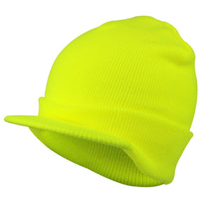 Armycrew Neon Snug Fit Knitted Beanie Visor Cap