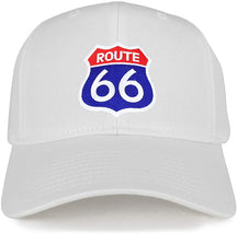 Armycrew Route 66 Blue Red Patch Structured Baseball Cap