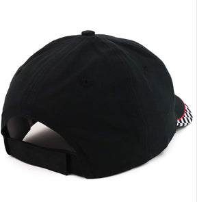 Armycrew Racing Flag Designed Bill Structured Baseball Cap