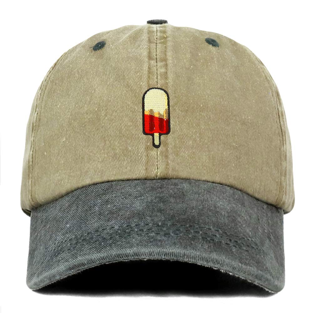 Armycrew Popsicle Embroidered Patch Unstructured Cotton Washed Baseball Cap