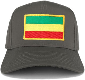 Green, Yellow and Red Rasta Flag Embroidered Iron on Patch Adjustable Baseball Cap