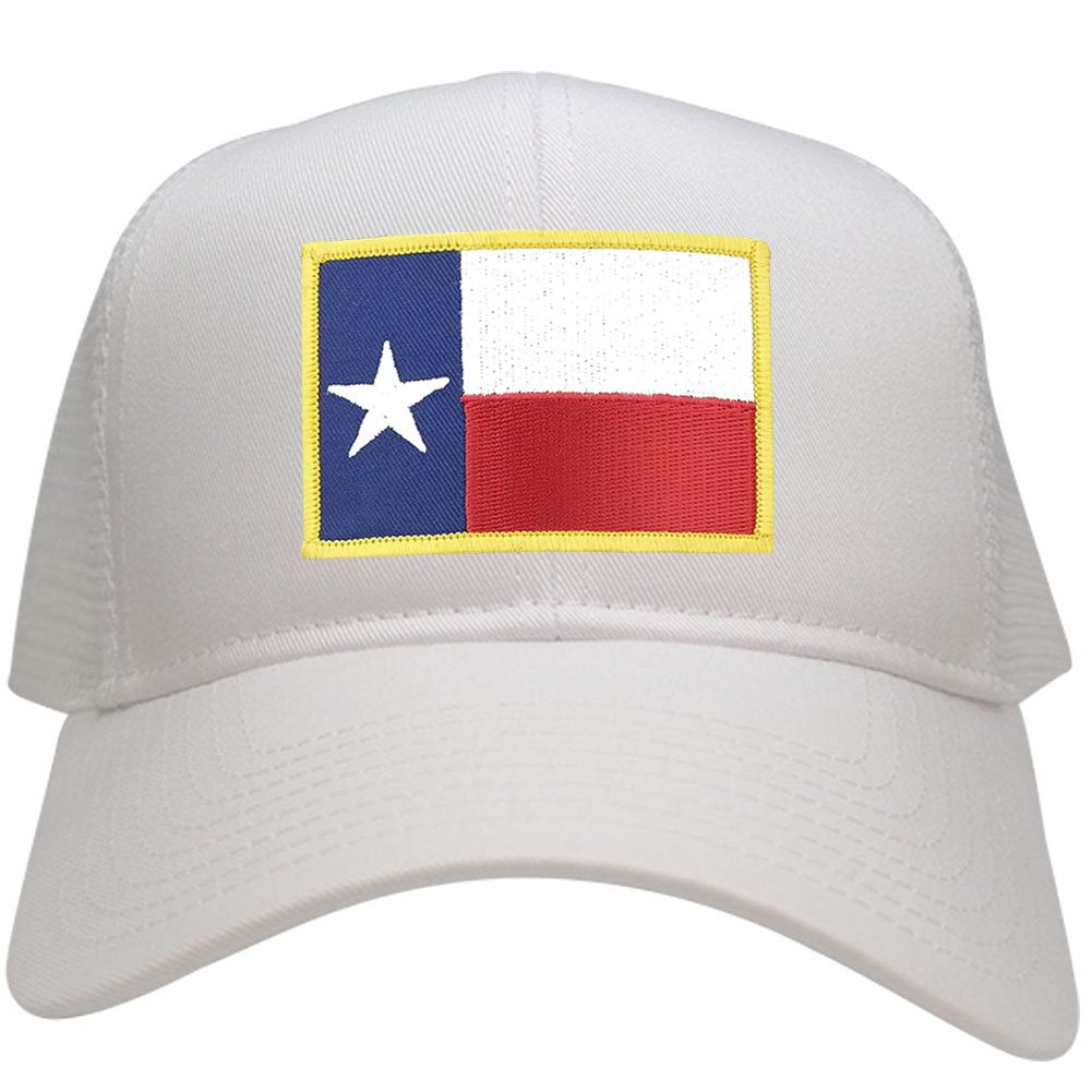 Texas State Flag Embroidered Iron on Patch Snapback Adjustable Mesh Cap